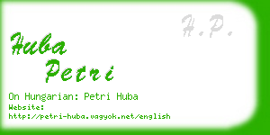huba petri business card